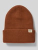 Barts Muts met omslag en labeldetail, model 'KINABALU' Middenbruin