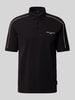 ARMANI EXCHANGE Regular fit poloshirt met labelprint Zwart
