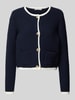 Christian Berg Woman Selection Cardigan mit Strukturmuster Marine