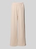 ZABAIONE Wide Leg Stoffhose mit Strukturmuster Modell 'Jo44laa' Beige
