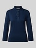 MORE & MORE T-shirt van viscosemix met ruches Donkerblauw