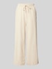 Soyaconcept Wide leg stoffen broek met structuurmotief, model 'CISSIE' Zand