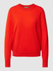 Jake*s Collection Kaschmirpullover mit Rundhalsausschnitt Kirschrot