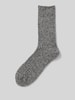 camano Socken mit geripptem Abschluss Anthrazit Melange
