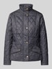 Barbour Steppjacke mit Stehkragen Modell 'Flyweight Cavalry' Marine