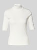 Marc Cain T-Shirt mit Stehkragen Offwhite