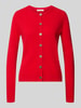 Christian Berg Woman Cardigan van wol met ronde hals Rood