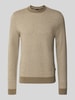 BOSS Regular Fit Strickpullover aus Baumwoll-Schurwoll-Mix Modell 'HESTRO' Schlamm