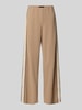 Vero Moda Wide leg sweatpants met contraststrepen, model 'BERLIN' Zand