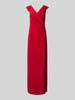 Lauren Ralph Lauren Abendkleid mit Knotendetail Modell 'LEONIDAS' Rot