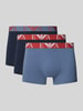 Emporio Armani Trunks mit elastischem Label-Bund im 3er-Pack Blau