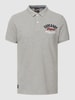 Superdry Poloshirt met labelstitching, model 'VINTAGE SUPERSTATE' Lichtgrijs