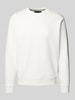 Replay Sweatshirt mit gerippten Abschlüssen Offwhite