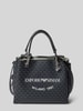 Emporio Armani Handtas met labelprint, model 'ANNIE' Zwart