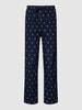 Polo Ralph Lauren Underwear Pyjamabroek met all-over logo, model 'WOVEN' Marineblauw