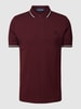 Fred Perry Poloshirt met geborduurd logo, model 'FRED' Bordeauxrood