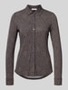 Marc O'Polo Regular fit blouse met lange mouwen van viscosemix Donkerbruin