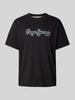 Pepe Jeans T-Shirt mit Label-Print Modell 'DORIAN' Black