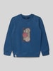 Blue Seven Regular fit sweatshirt met motiefprint Rookblauw