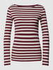 Christian Berg Woman Shirt met lange mouwen met streepmotief Bordeauxrood