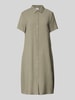 Jake*s Casual Knielanges Hemdblusenkleid mit Strukturmuster Lind
