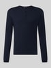 DRYKORN Strickpullover mit Henley-Kragen Dunkelblau