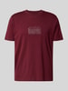 HUGO Regular fit T-shirt van katoenen jersey, model 'DELASTIO' Bordeaux