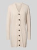 Christian Berg Woman Cardigan mit V-Ausschnitt und Knopfleiste Beige