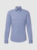 BOSS Slim Fit Business-Hemd mit Allover-Muster Marineblau