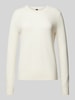 Stefanel Strickpullover mit Rundhalsausschnitt Offwhite