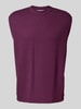 REVIEW Tanktop mit Strukturmuster Pflaume