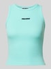 Review Tanktop in riblook Turquoise