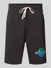 CHAMPION Regular Fit Sweatshorts mit Motiv-Print Dunkelblau