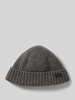 Barbour Czapka beanie z naszywką z logo Grafitowy