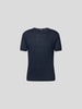 Lardini T-Shirt aus Leinen Dunkelblau