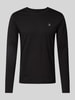 Marc O'Polo Longsleeve aus Baumwolle mit Label-Print Black