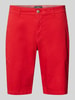 Fynch-Hatton Regular fit bermuda met riemlussen, model 'Summer' Rood