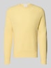 FTC Cashmere Strickpullover aus Kaschmir mit Rundhalsausschnitt Hellgelb