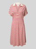 Tommy Hilfiger Getailleerde mini-jurk in polostijl van lyocellmix Rood