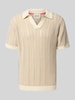 Scotch & Soda Poloshirt mit V-Ausschnitt Offwhite