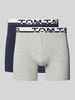 Tom Tailor Slim Fit Trunks mit Label-Schriftzug am Bund Hellgrau Melange