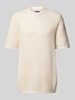 Jack & Jones Strickshirt mit Rundhalsausschnitt Modell 'ALMERIA' Offwhite