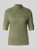 someday. Strickshirt aus Alpaka-Mix mit kurzem Stehkragen Schilf