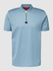 HUGO Poloshirt met korte ritssluiting Bleu