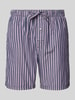 Christian Berg Men Relaxed Fit Pyjama Shorts aus reiner Baumwolle Dunkelblau