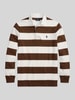 Polo Ralph Lauren regular fit rugbyshirt van puur katoen Middenbruin