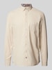 Colours & Sons Regular Fit Freizeithemd mit Button-Dow-Kragen Beige