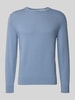 Marc O'Polo Regular Fit Strickpullover aus Baumwoll-Schurwoll-Mix Hellblau