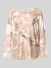 ZABAIONE Langarmshirt aus Viskose-Mix mit Rundhalsausschnitt Taupe