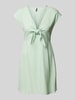 Vero Moda Mini-jurk met knoopdetail, model 'MYMILO' Rietgroen
